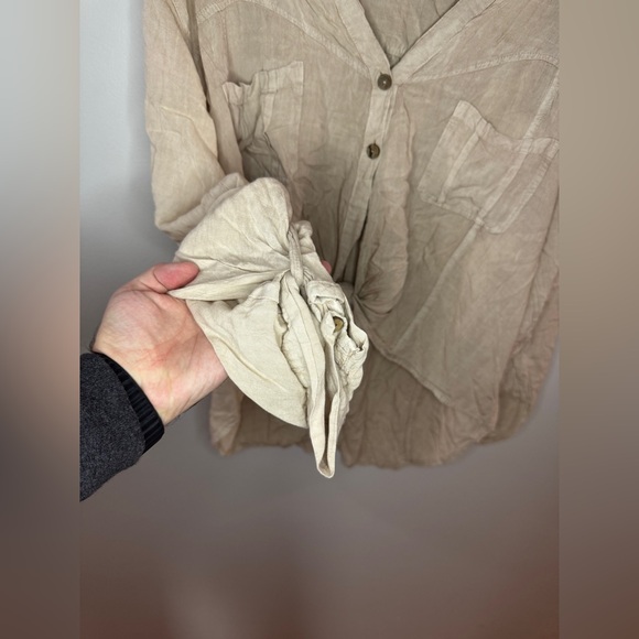 Pre-Owned XL Raya Sun Tan Beige Button Up Collared Shirt - Picture 5 of 7